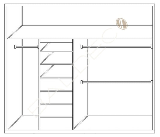 White Melamine Cabinetry Design A - DIY Kit - Drawer Tower