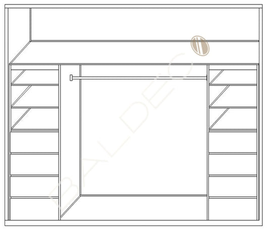 White Melamine Cabinetry Design C - DIY Kit - Double Drawer Tower